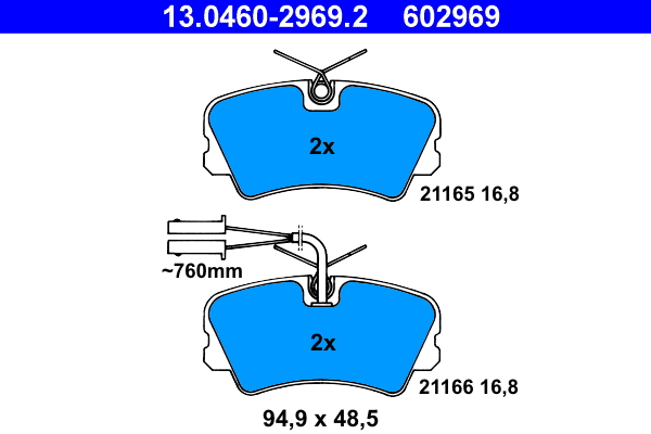 Remblokset ATE 13.0460-2969.2