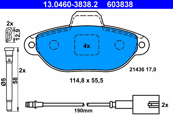 ATE Remblokset 13.0460-3838.2