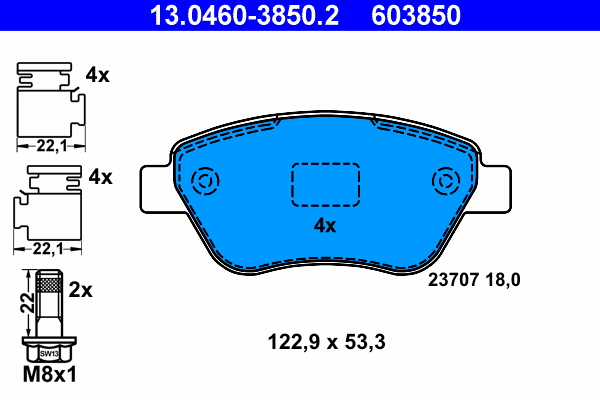 ATE Remblokset 13.0460-3850.2