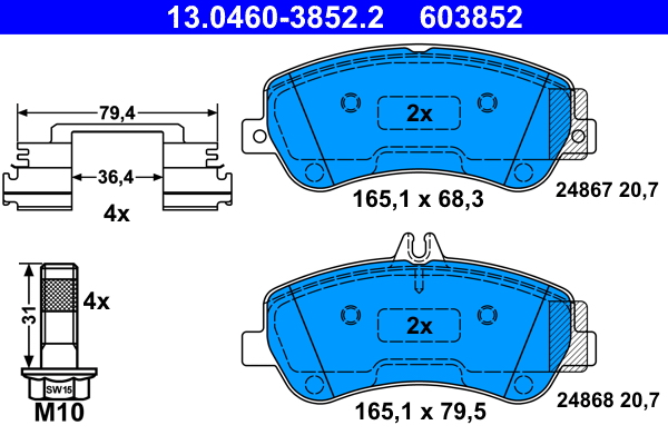 ATE Remblokset 13.0460-3852.2