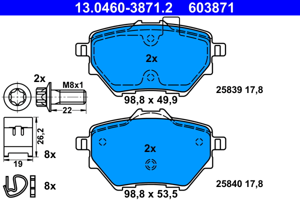 ATE Remblokset 13.0460-3871.2