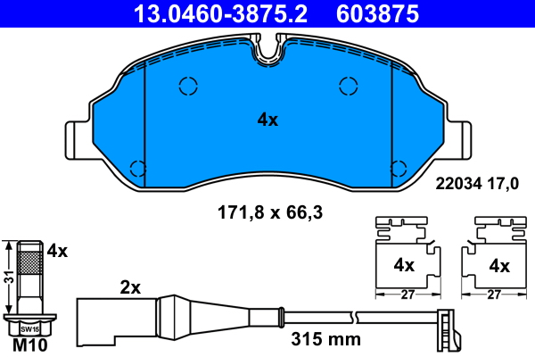 Remblokset ATE 13.0460-3875.2