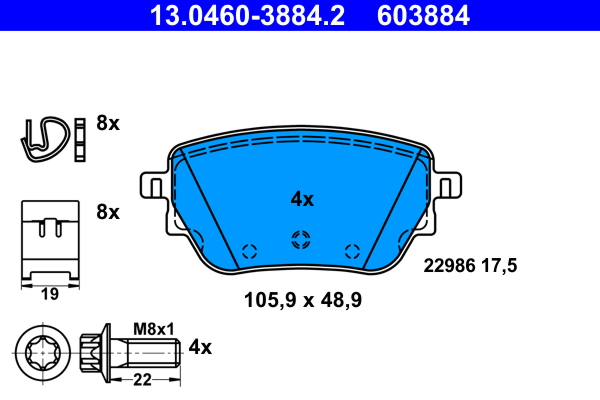 ATE Remblokset 13.0460-3884.2