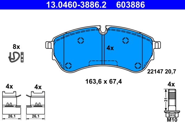 Remblokset ATE 13.0460-3886.2