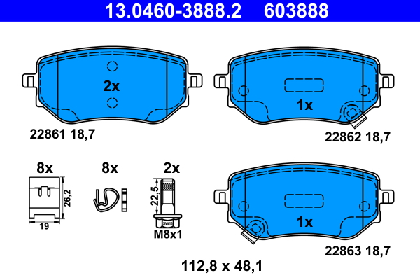 Remblokset ATE 13.0460-3888.2