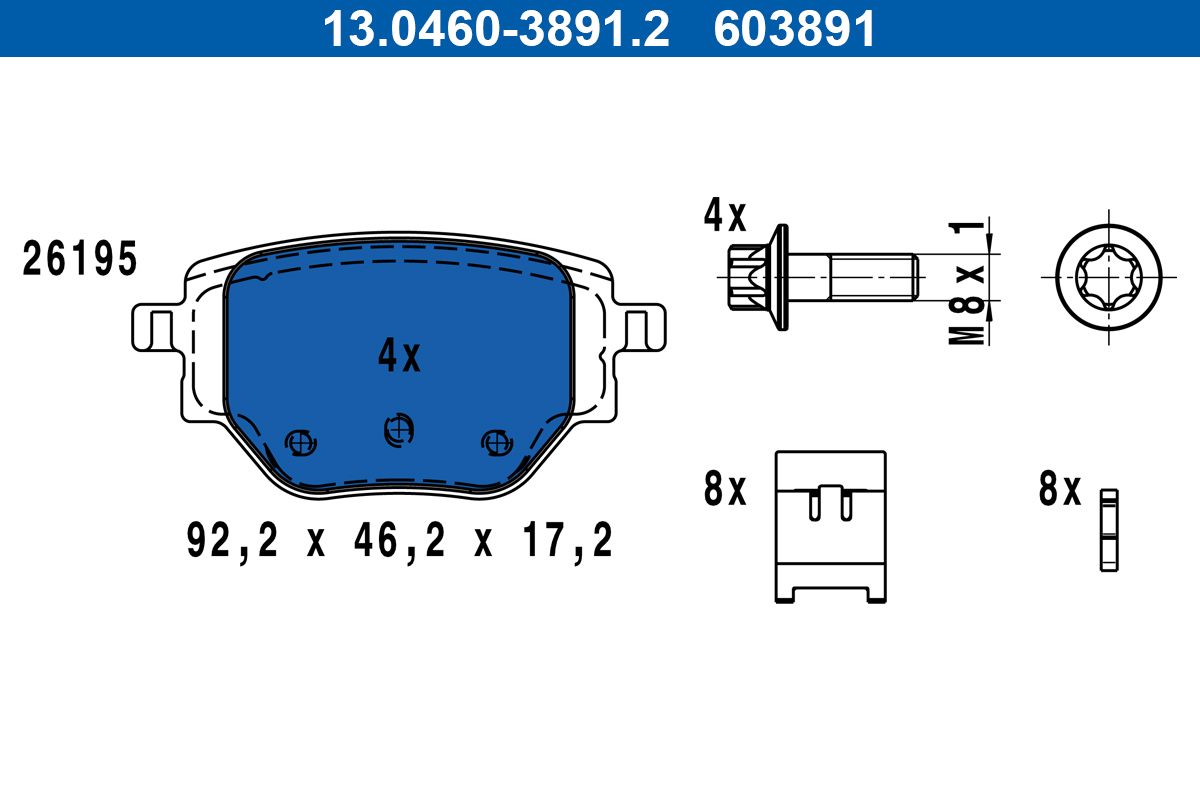 Remblokset ATE 13.0460-3891.2