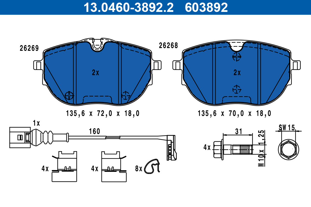 Remblokset ATE 13.0460-3892.2