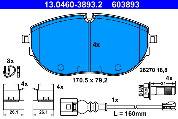 Remblokset ATE 13.0460-3893.2