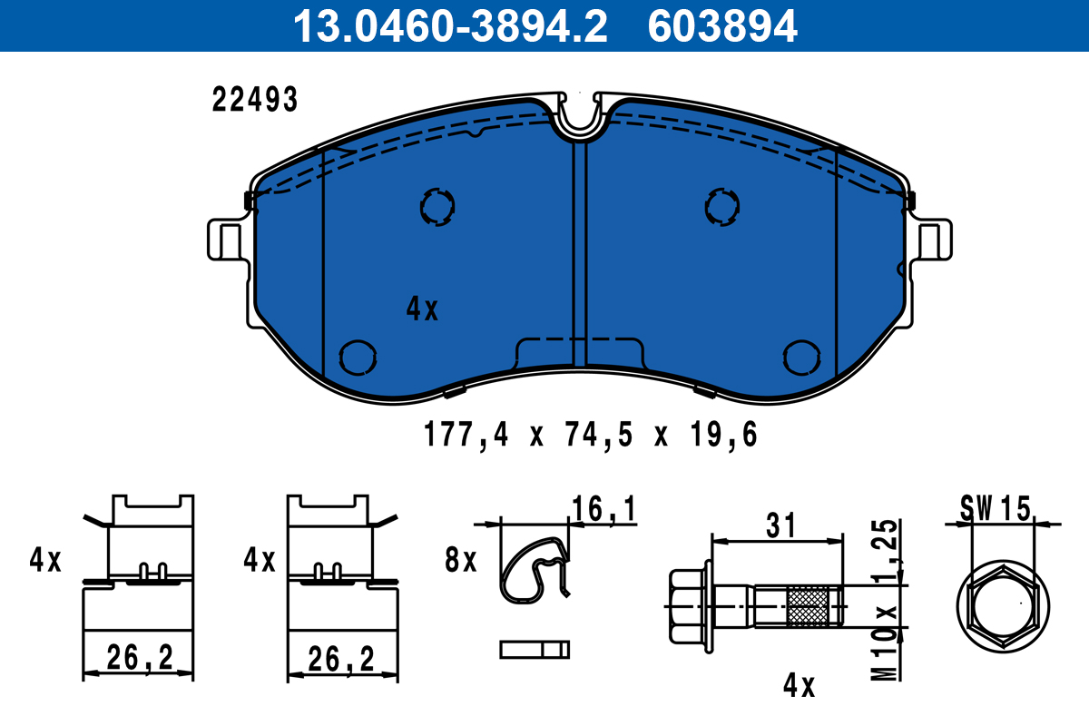 Remblokset ATE 13.0460-3894.2