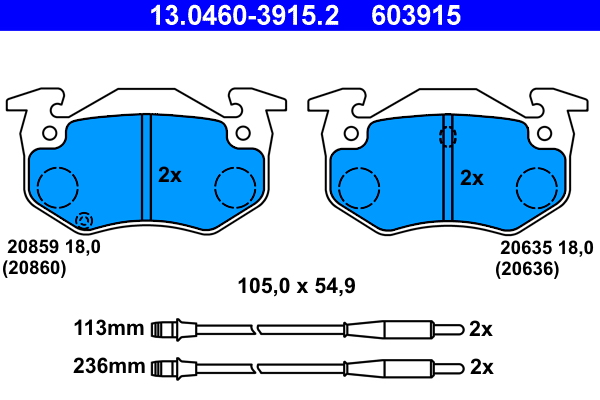 Remblokset ATE 13.0460-3915.2