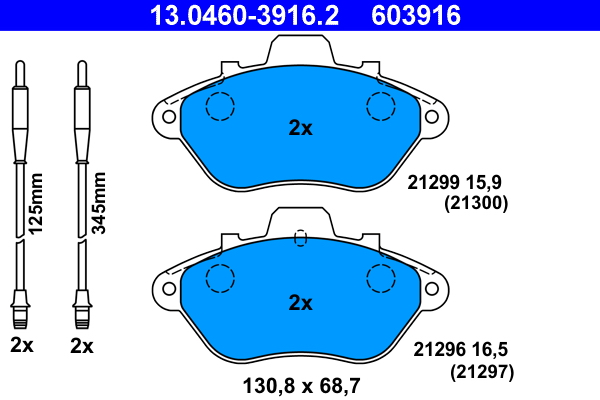 ATE Remblokset 13.0460-3916.2