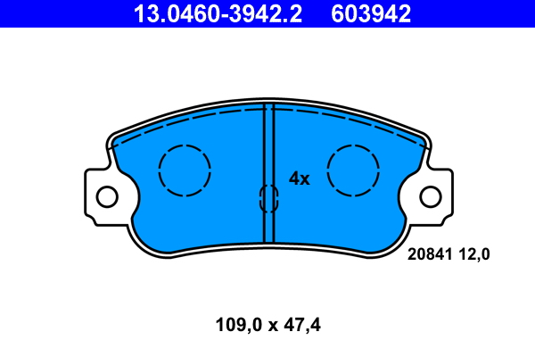 Remblokset ATE 13.0460-3942.2