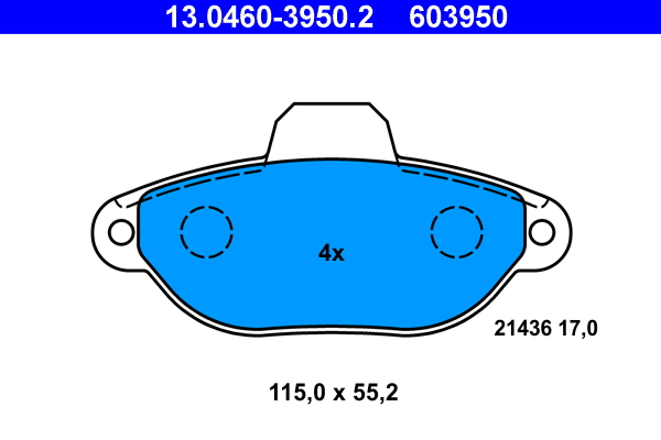 ATE Remblokset 13.0460-3950.2