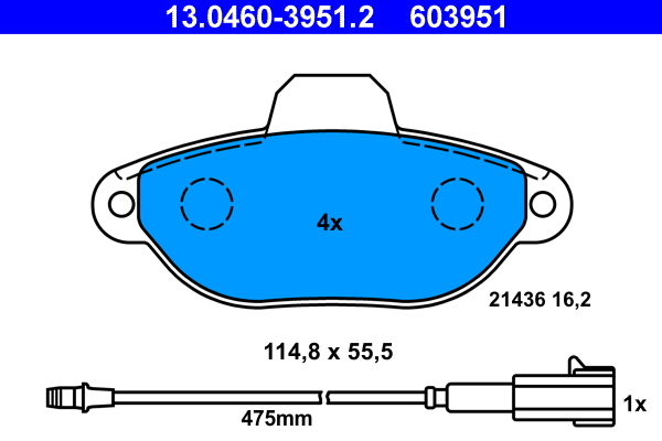 ATE Remblokset 13.0460-3951.2