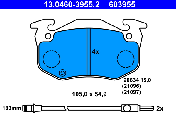 Remblokset ATE 13.0460-3955.2