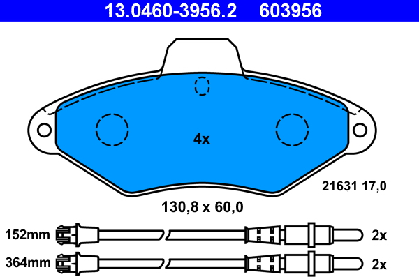 ATE Remblokset 13.0460-3956.2