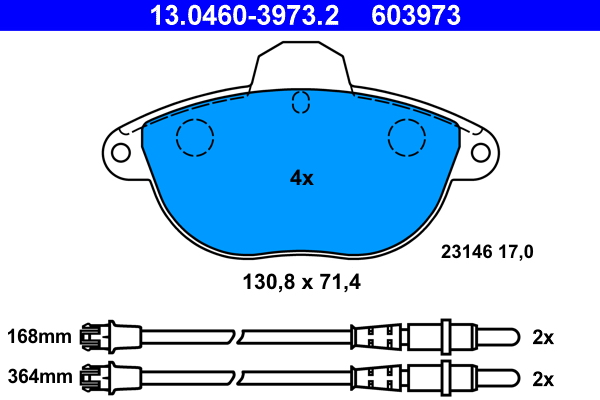 Remblokset ATE 13.0460-3973.2