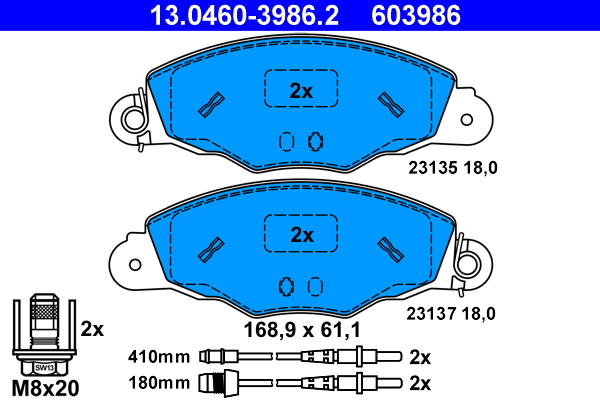 ATE Remblokset 13.0460-3986.2