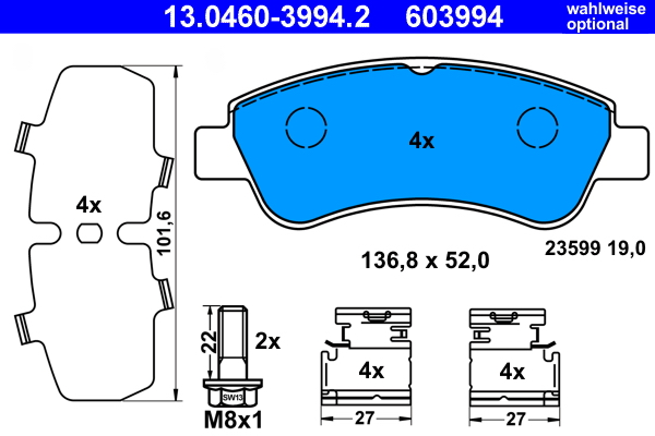 ATE Remblokset 13.0460-3994.2