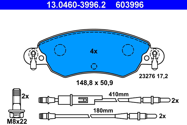 ATE Remblokset 13.0460-3996.2