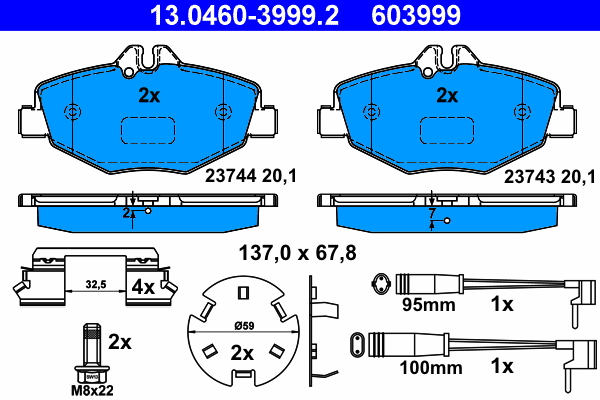 ATE Remblokset 13.0460-3999.2