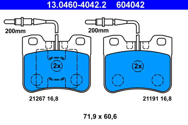 ATE Remblokset 13.0460-4042.2