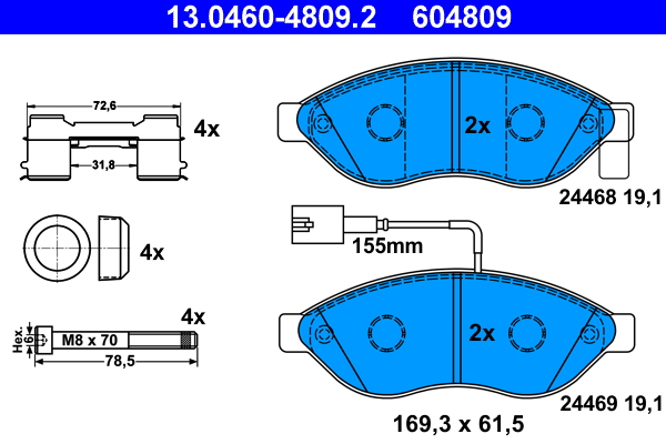 ATE Remblokset 13.0460-4809.2