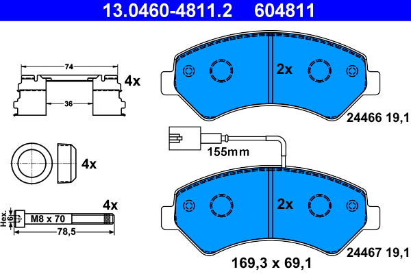 ATE Remblokset 13.0460-4811.2