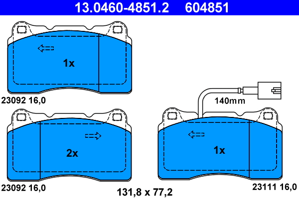 ATE Remblokset 13.0460-4851.2