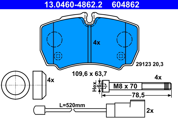 ATE Remblokset 13.0460-4862.2