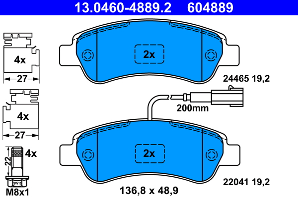 ATE Remblokset 13.0460-4889.2