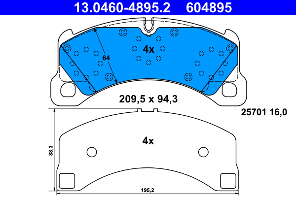 ATE Remblokset 13.0460-4895.2