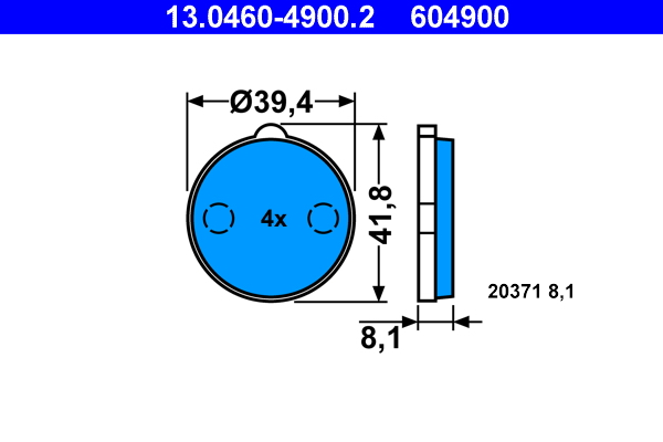 ATE Remblokset 13.0460-4900.2