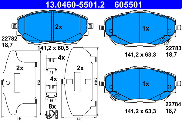 ATE Remblokset 13.0460-5501.2