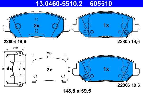 Remblokset ATE 13.0460-5510.2