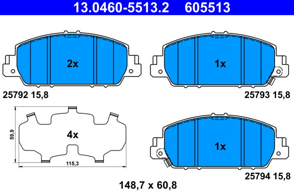 ATE Remblokset 13.0460-5513.2