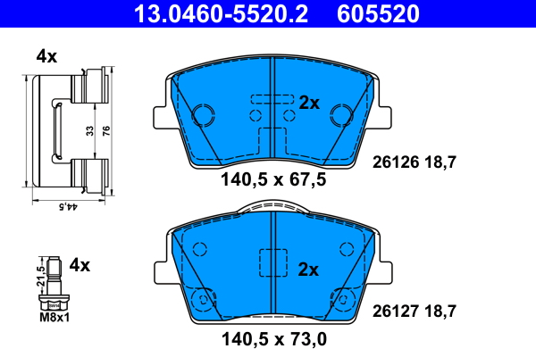 Remblokset ATE 13.0460-5520.2