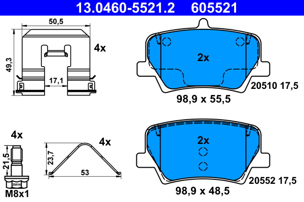 Remblokset ATE 13.0460-5521.2