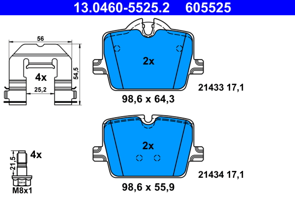 ATE Remblokset 13.0460-5525.2