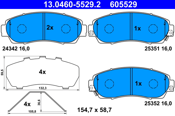 ATE Remblokset 13.0460-5529.2