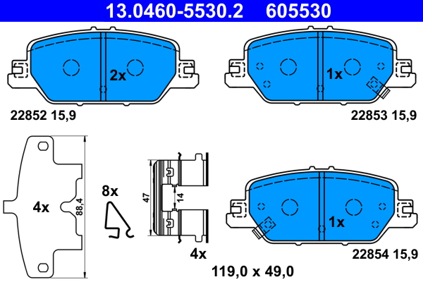 ATE Remblokset 13.0460-5530.2