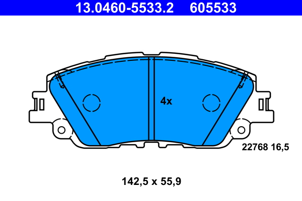 Remblokset ATE 13.0460-5533.2