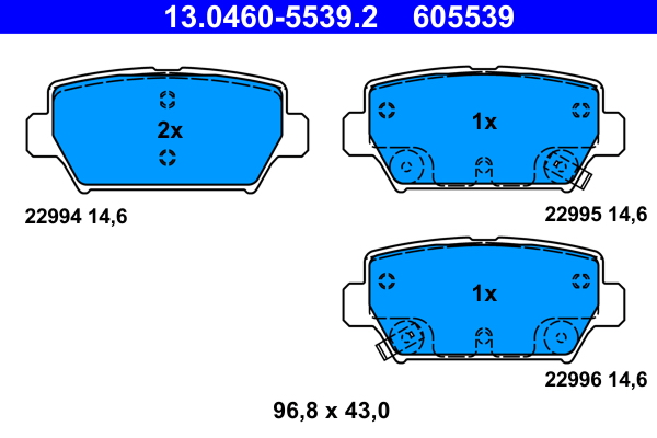 ATE Remblokset 13.0460-5539.2