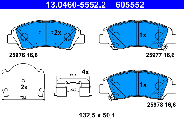 Remblokset ATE 13.0460-5552.2