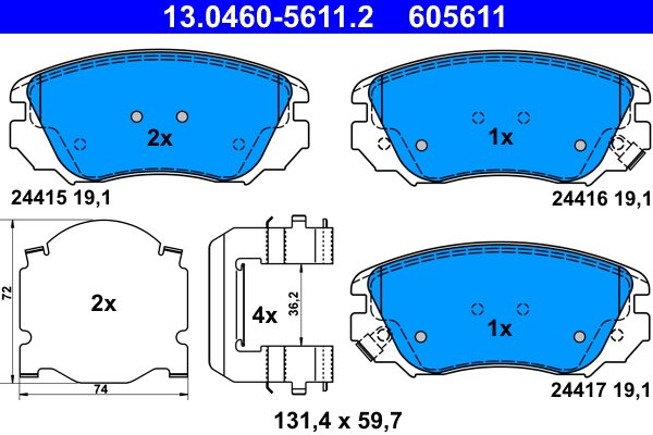 Remblokset ATE 13.0460-5611.2