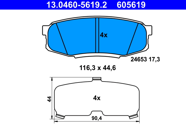 ATE Remblokset 13.0460-5619.2