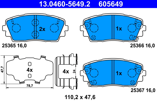 ATE Remblokset 13.0460-5649.2