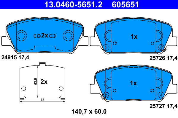 ATE Remblokset 13.0460-5651.2