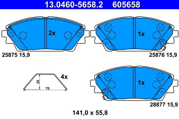 ATE Remblokset 13.0460-5658.2