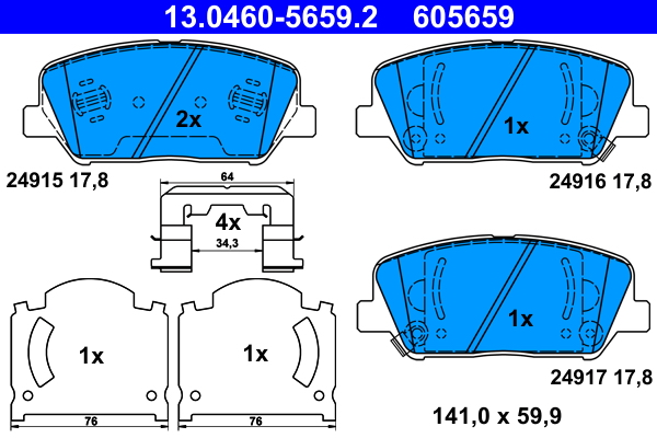 ATE Remblokset 13.0460-5659.2